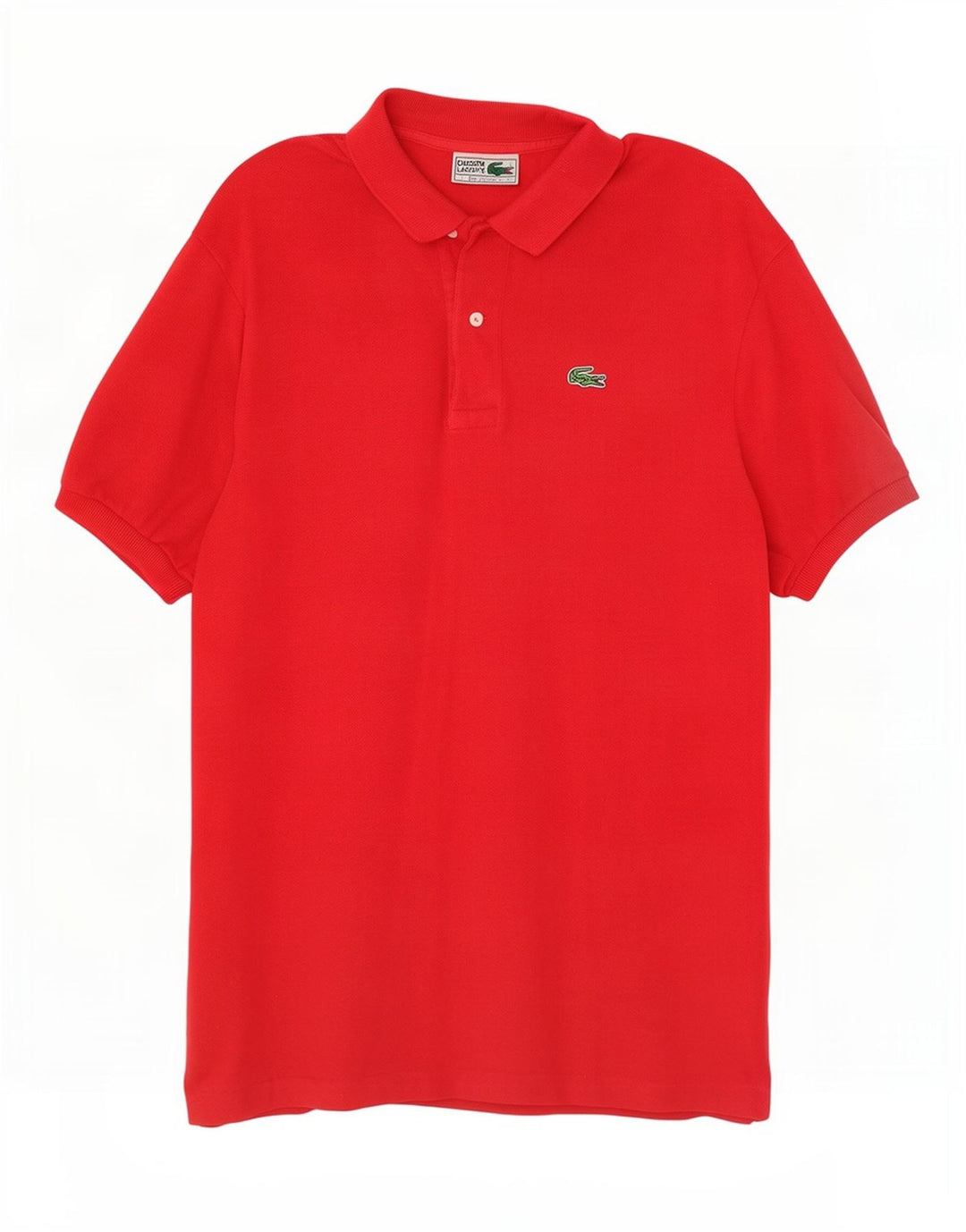 Мужская рубашка-поло Lacoste, размер 7, 2XL, красный хлопок