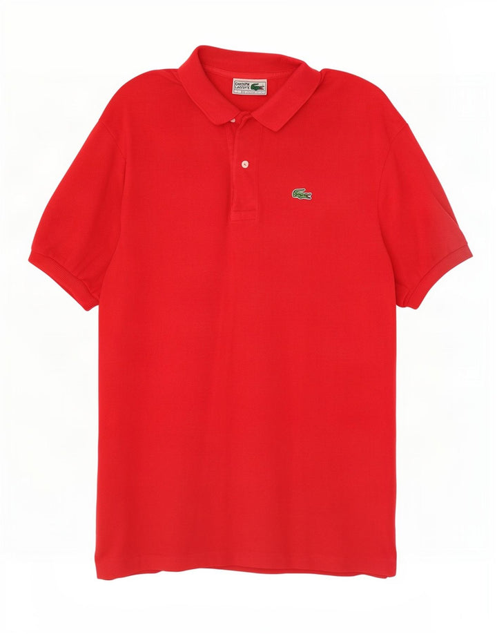 Мужская рубашка-поло Lacoste, размер 7, 2XL, красный хлопок