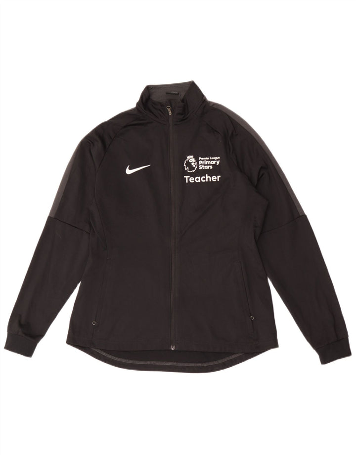 Мужская спортивная куртка с графическим рисунком Nike Dri Fit, средний черный полиэстер