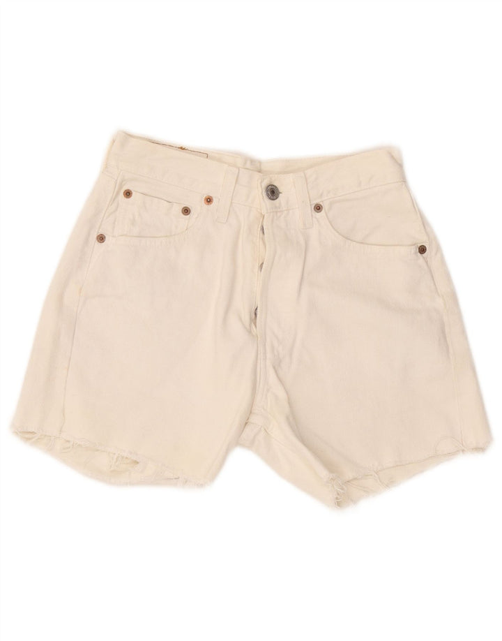 Женские джинсовые шорты Levi's 501 W27, маленькие белые