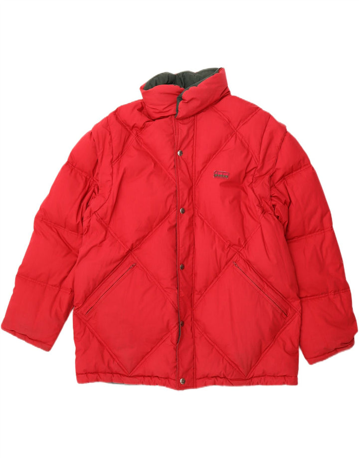 Женская двусторонняя стеганая куртка свободного кроя DIADORA UK 16, большая красная