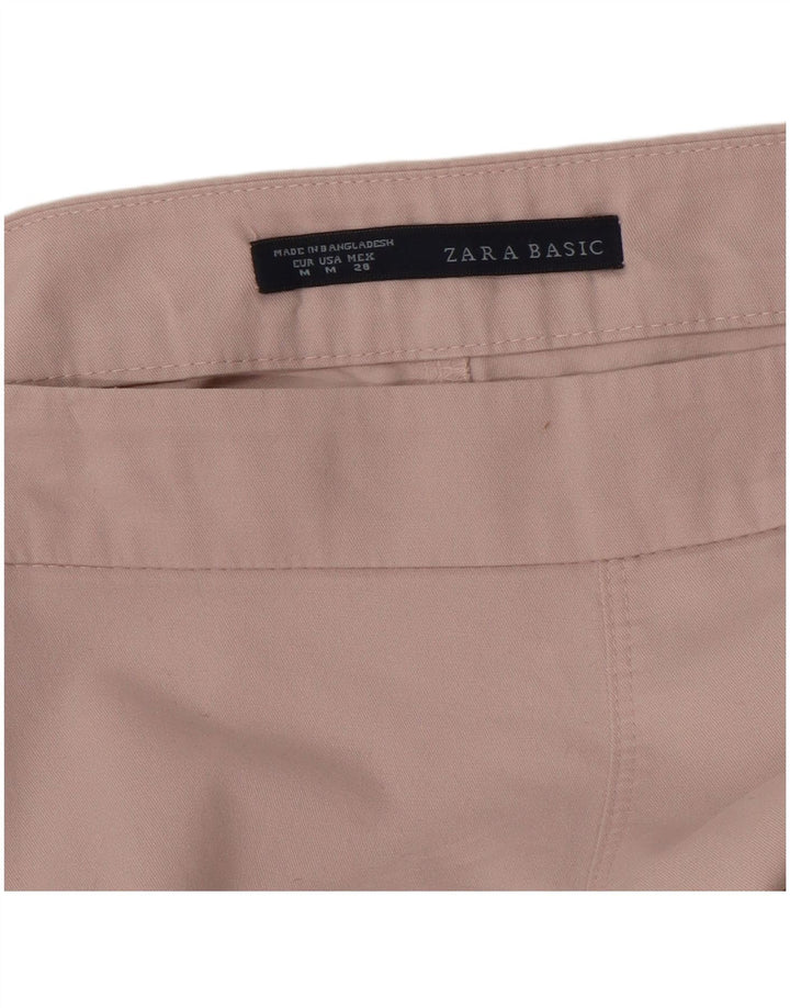 Женские прямые повседневные брюки Zara Medium W30 L27, розовые
