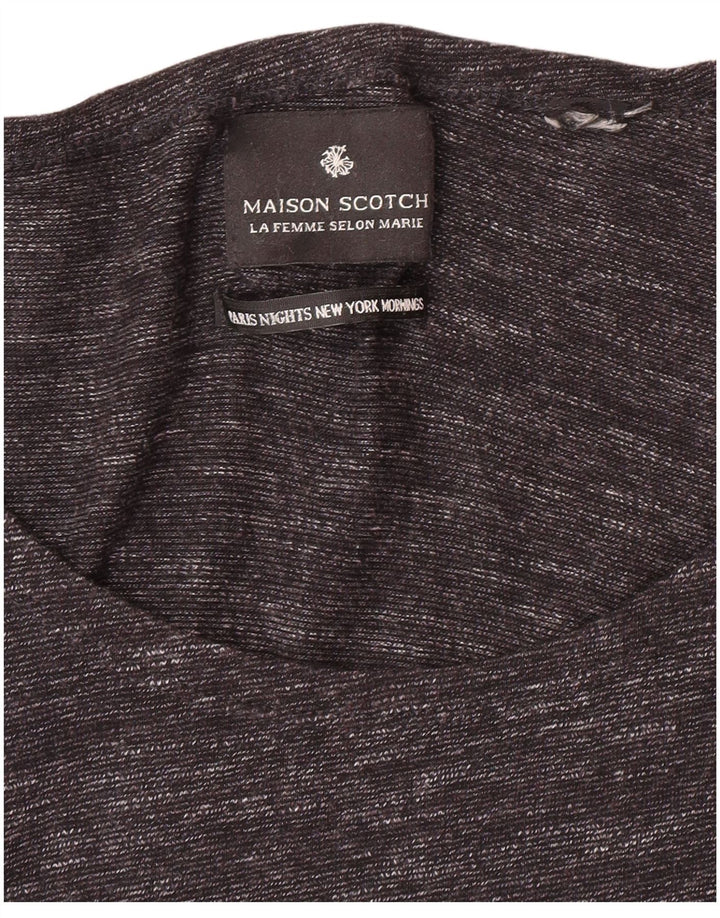 MAISON SCOTCH Женское базовое платье с длинным рукавом UK 10, маленькое серое