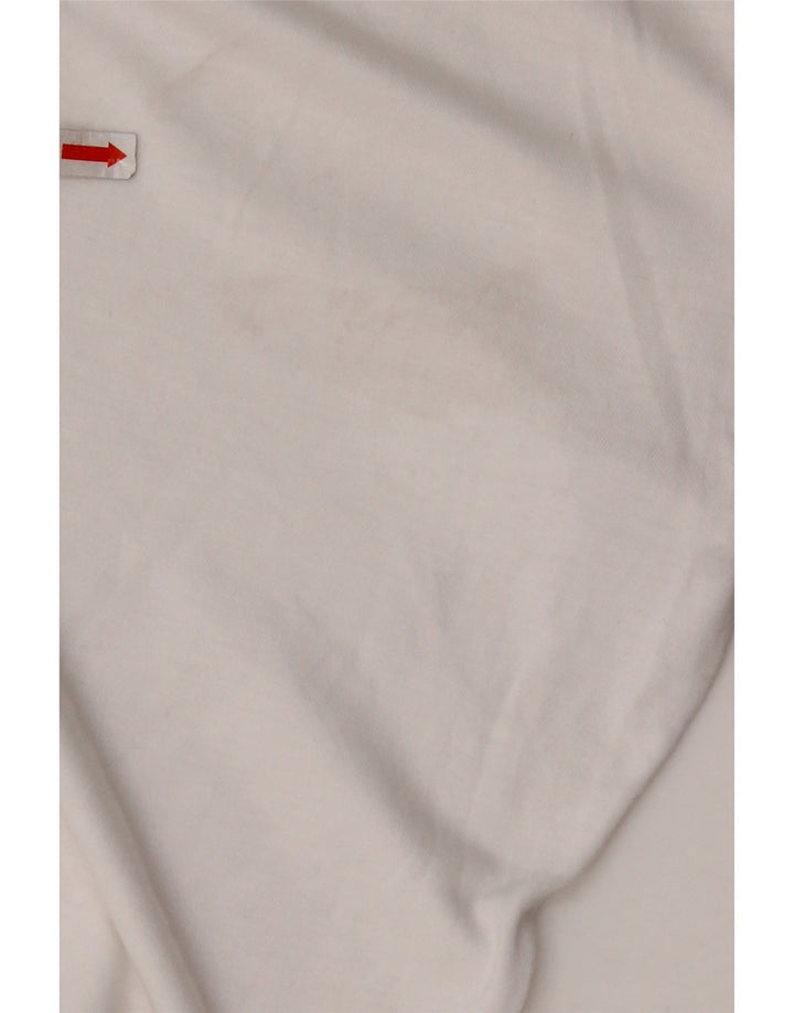 Женская укороченная футболка с рисунком NEW BALANCE, топ UK 10, маленький белый хлопок