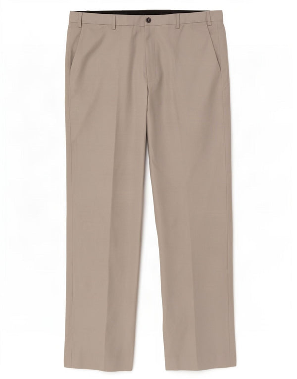 Marks & Spencer Mens Regular Fit Chino Trousers W40 L31 Beige Polyester
