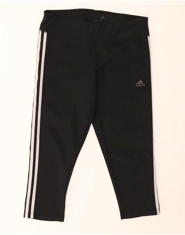 Женские леггинсы-капри Adidas Climalite UK 16/18, большой черный полиэстер