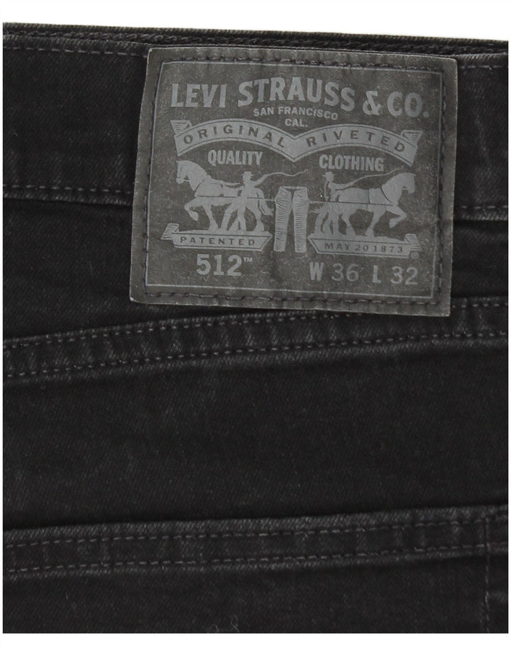 Мужские джинсы LEVI'S 512 Slim W36 L32, черный хлопок