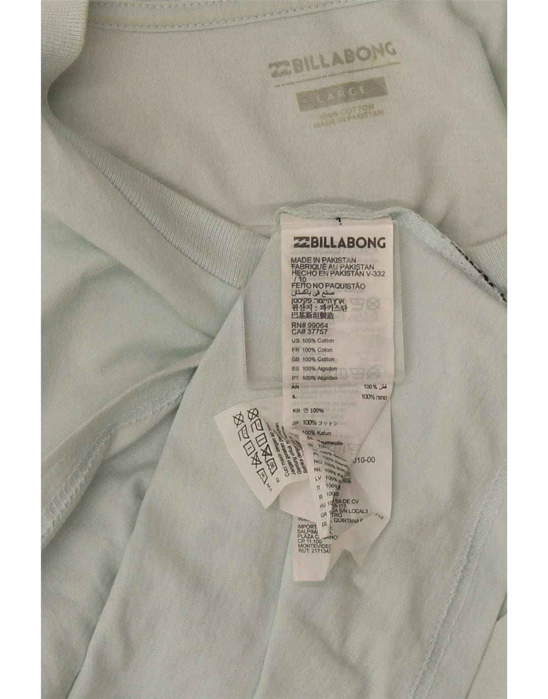 Мужская футболка Billabong, большой синий хлопок