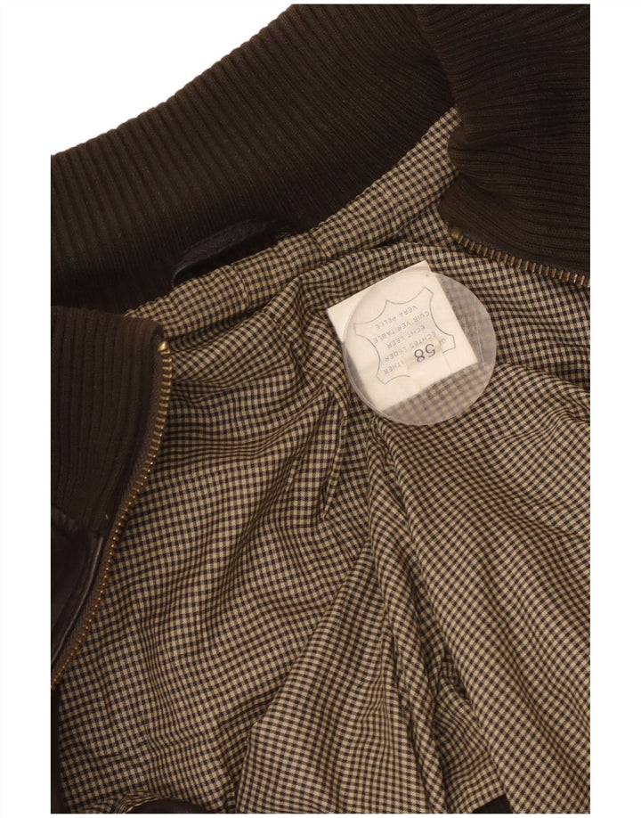 Мужская кожаная куртка VINTAGE UK 42 XL Коричневая кожаная