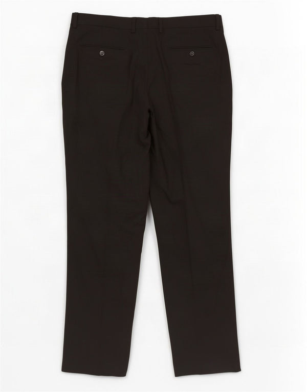 Женские прямые костюмные брюки Zara EU 40, средние W31 L29, черный полиэстер
