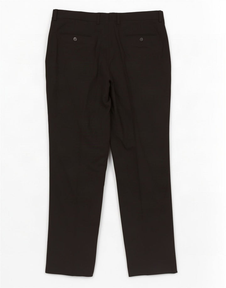 Женские прямые костюмные брюки Zara EU 40, средние W31 L29, черный полиэстер