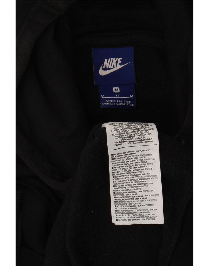 Мужской свитер с капюшоном на молнии NIKE, средний черный, хлопковый