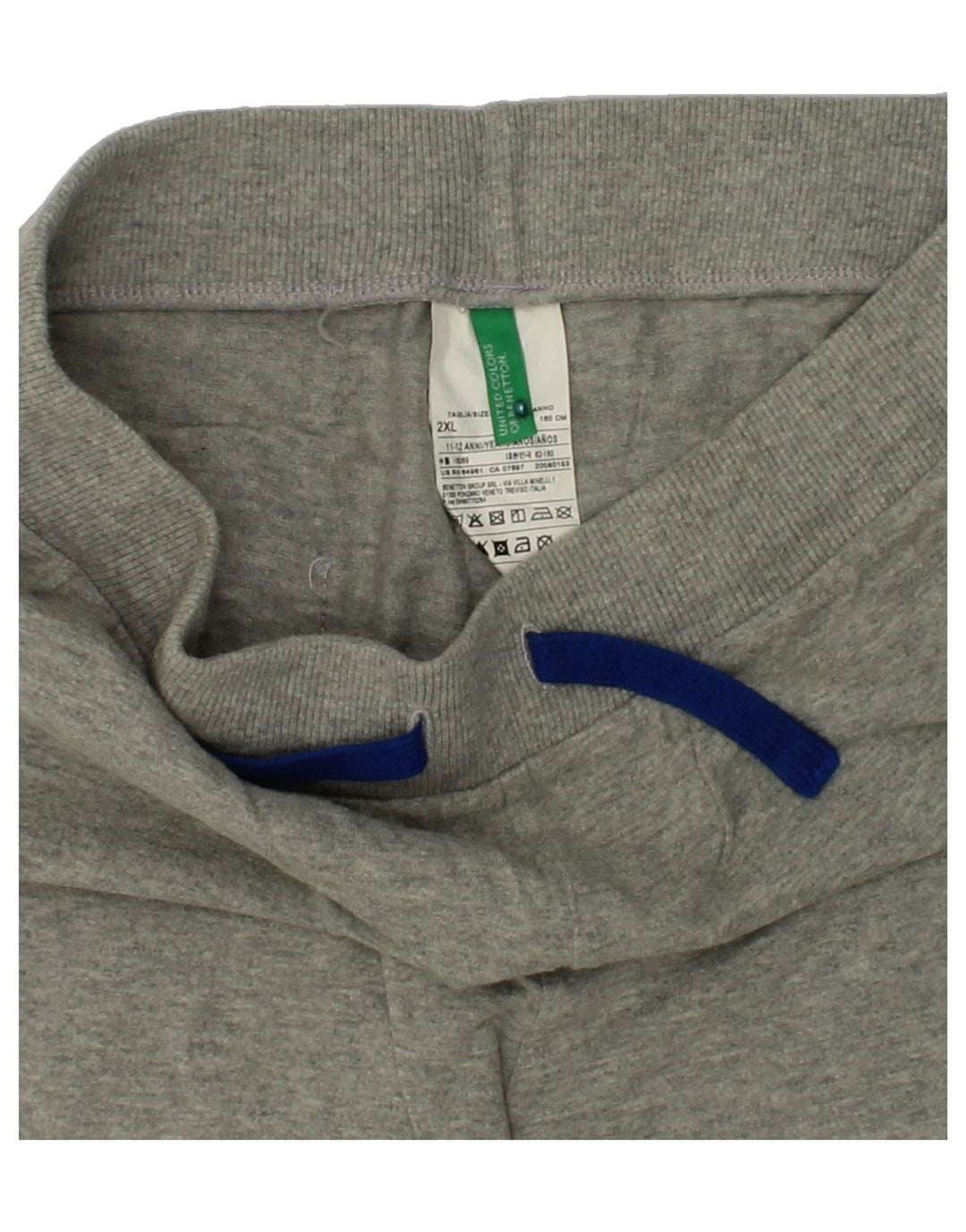 BENETTON Boys Graphic Sport Shorts 11-12 Years 2XL Grey Cotton | Vintage Benetton | Thrift | Second-Hand Benetton | Used Clothing | Messina Hembry 