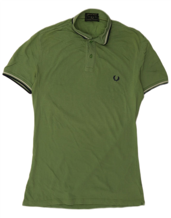 Мужская рубашка-поло Fred Perry, хлопок среднего зеленого цвета