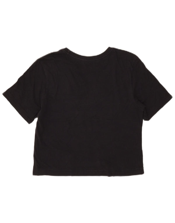 Женская укороченная футболка с рисунком Nike Athletic Cut UK 10, маленькая черная