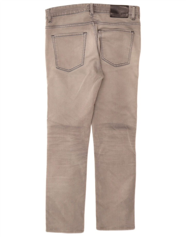 Мужские узкие джинсы HUGO BOSS W31 L29 серые, хлопок