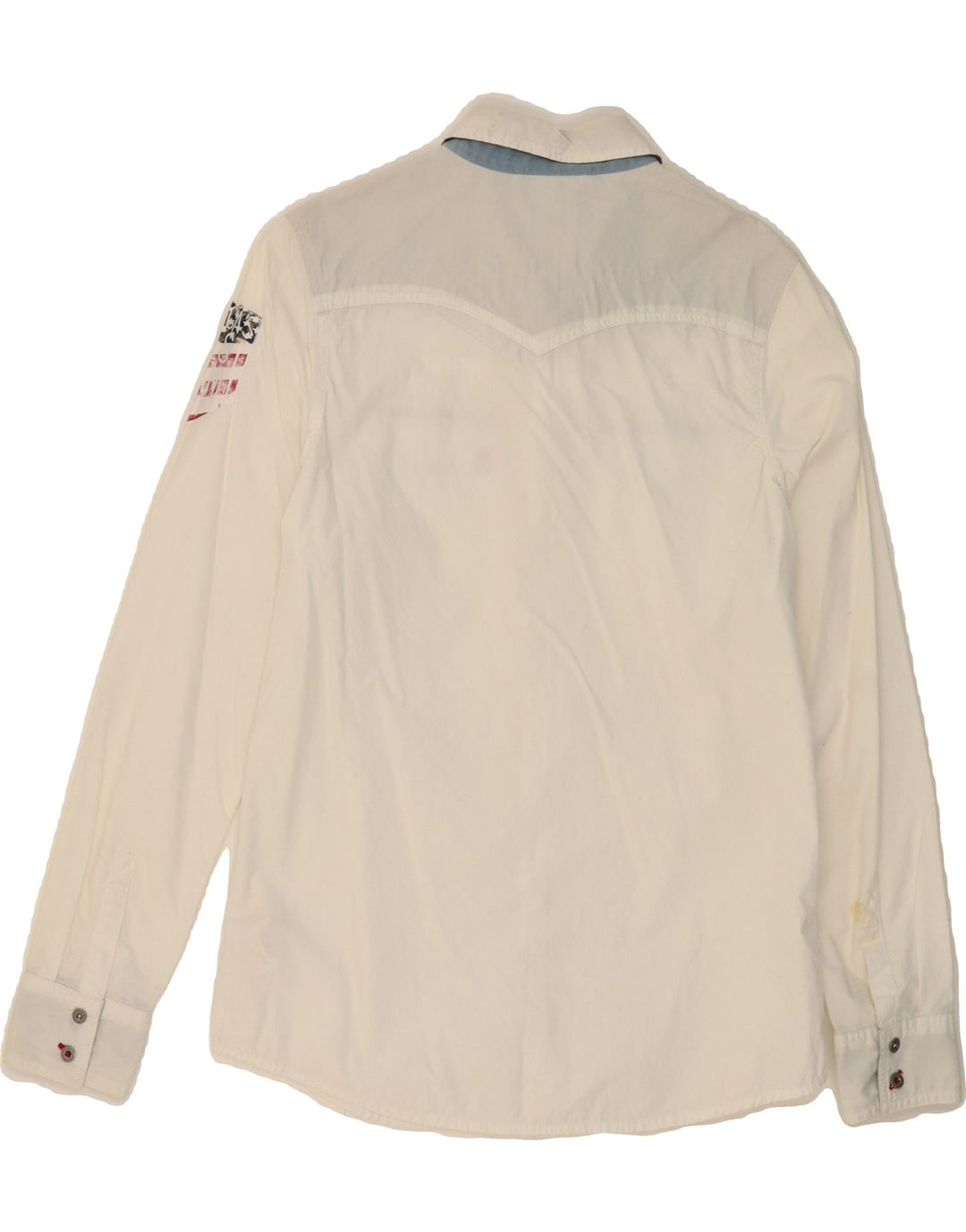 LEVI'S Boys Graphic Shirt 15-16 Years White Cotton Vintage Levi's and Second-Hand Levi's from Messina Hembry 