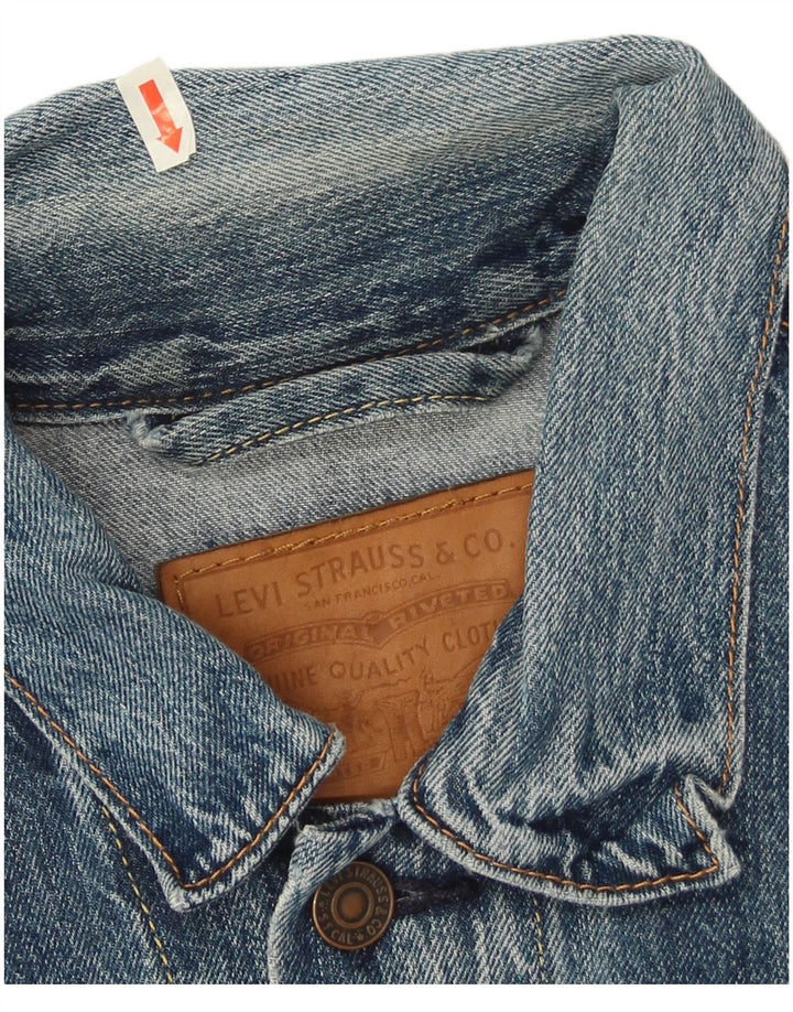 Мужская джинсовая куртка Levi's UK 38, средний синий хлопок, хлопок