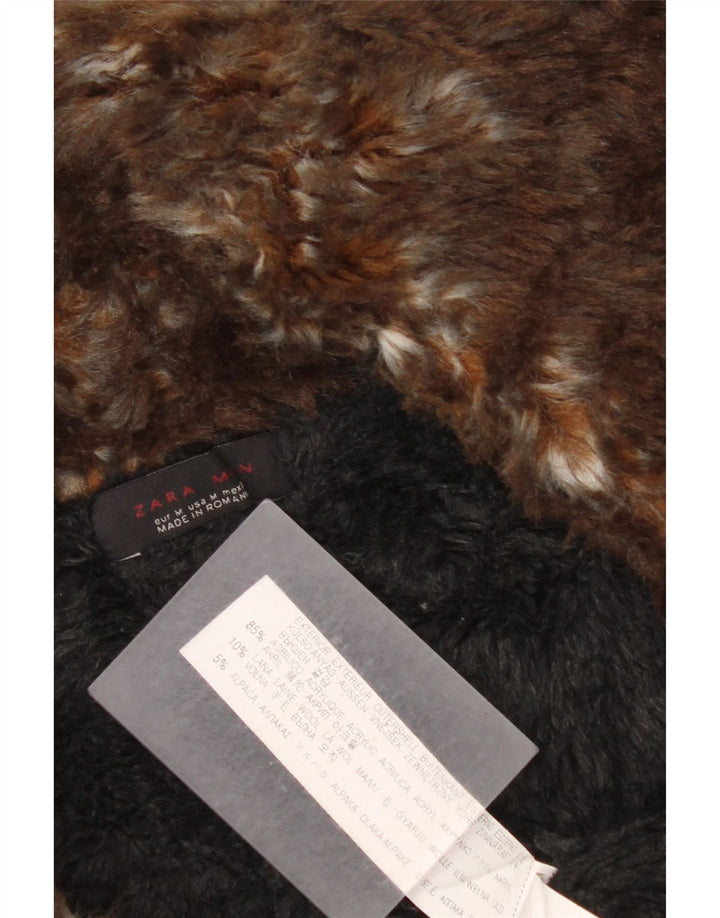 Мужской кардиган Zara, средний темно-синий, акрил с жаккардовым узором