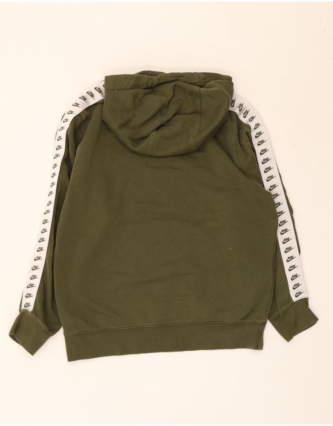 Женский джемпер с капюшоном NIKE UK 14, средний цвет хаки, хлопок с цветными блоками