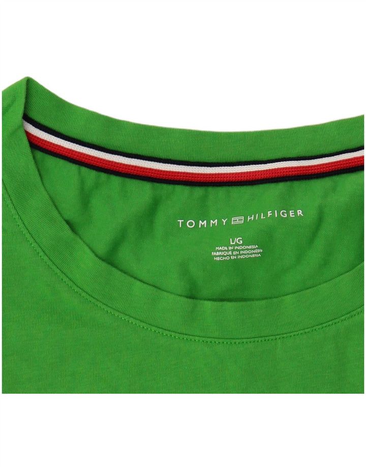 TOMMY HILFIGER Женская футболка Top UK 16, большая зеленая