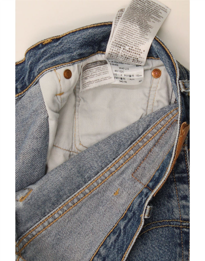 Мужские прямые джинсы Levi's 501 W40 L32 синие, хлопок