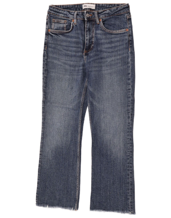Женские укороченные джинсы Zara EU 36 XS W26 L25 синие