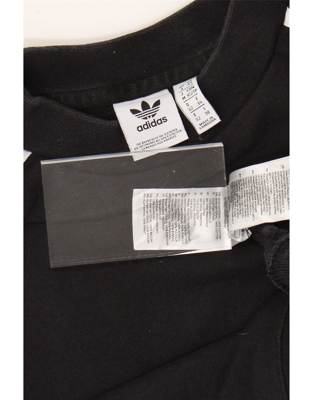 Женский свитер ADIDAS UK 6 XS, черный хлопок