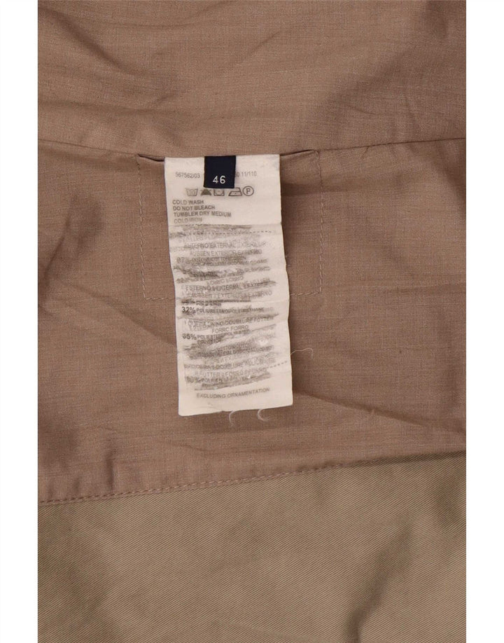 Trussardi Jeans Женский пиджак на 2 пуговицах IT 46 Большой Бежевый Хлопок