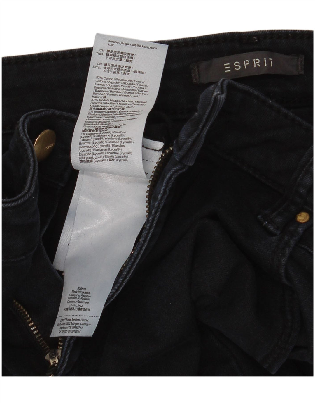 ESPRIT Женские узкие джинсы W32 L32 Темно-синие, хлопок