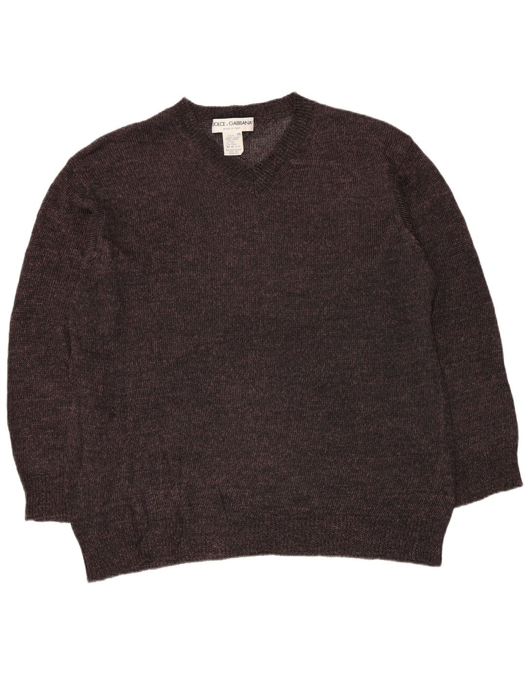 Dolce & Gabbana Женский джемпер с v-образным вырезом IT 48 XL Коричневый вискоза
