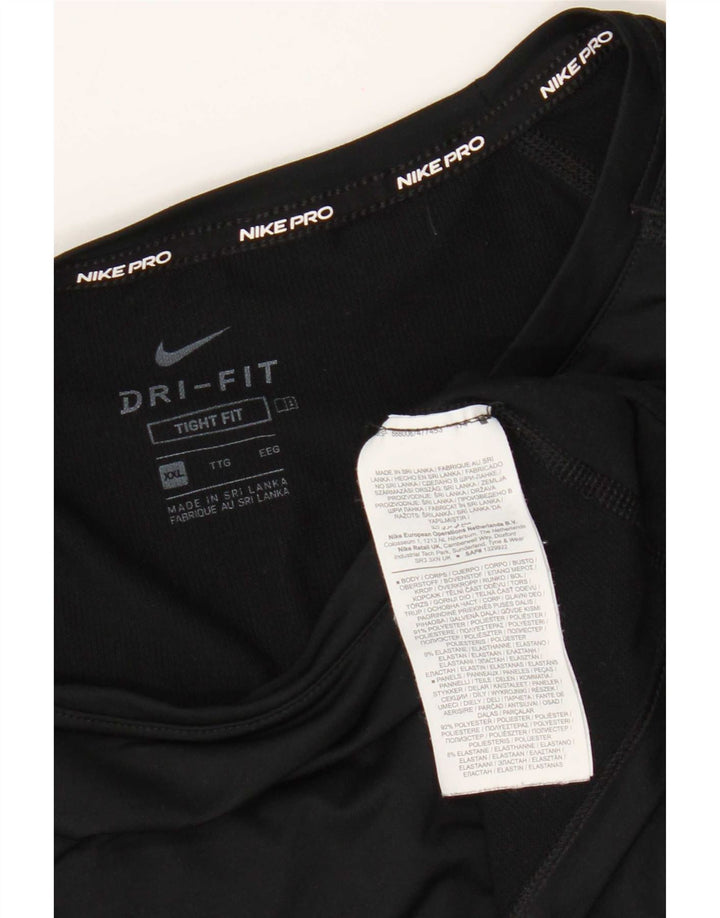 Мужской топ Nike Dri Fit с длинным рукавом 2XL, черный полиэстер