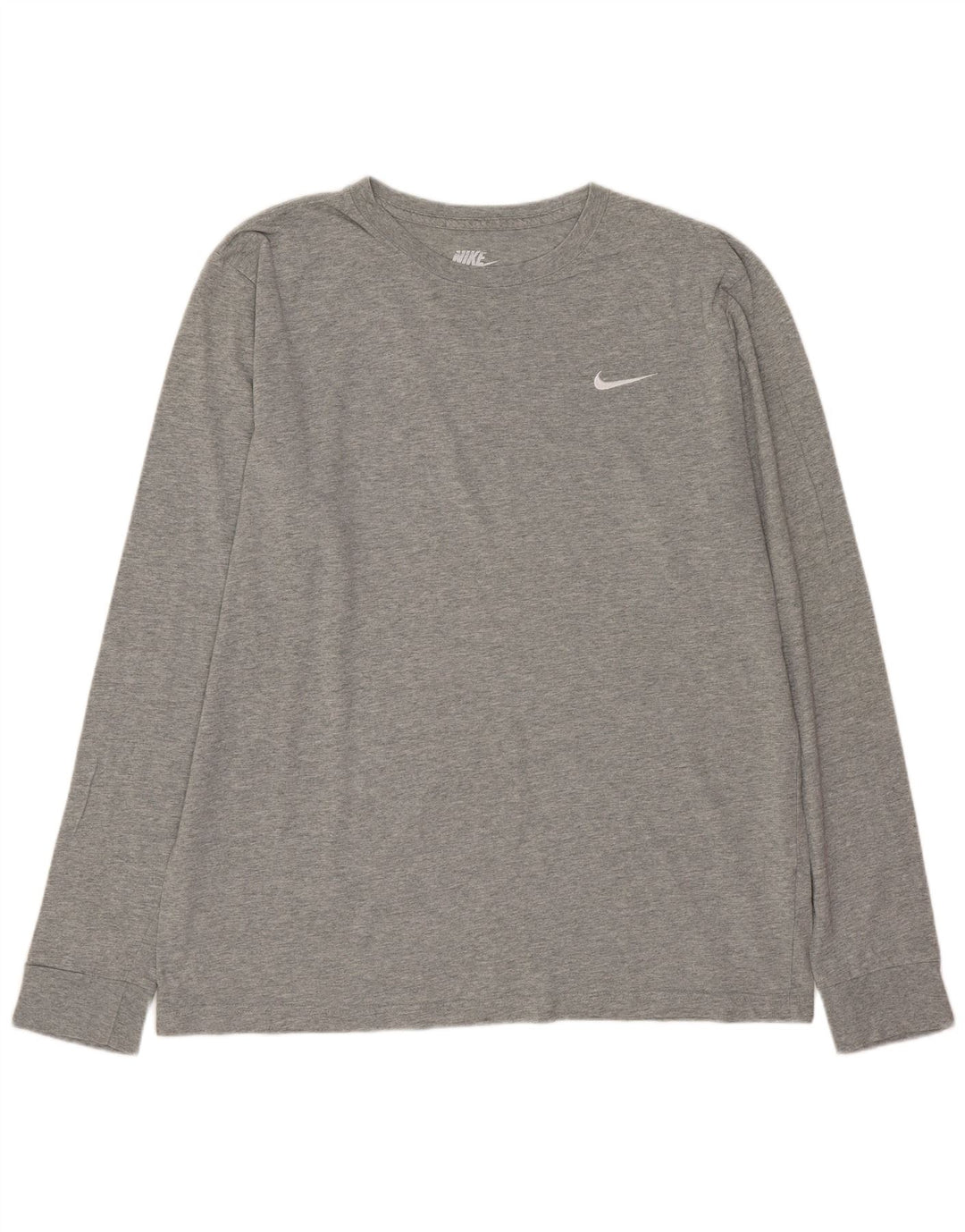 Мужской топ стандартного кроя Nike с длинным рукавом, большой серый хлопок с крапинками