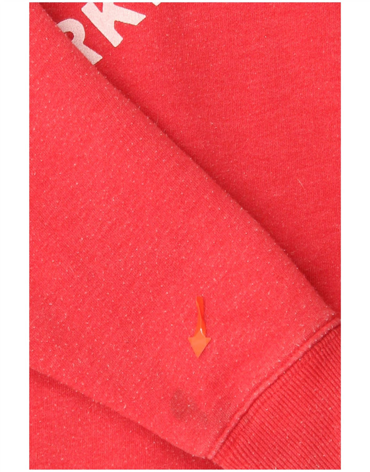 Мужской свитер с капюшоном и молнией Jack Wills, маленький красный, хлопковый