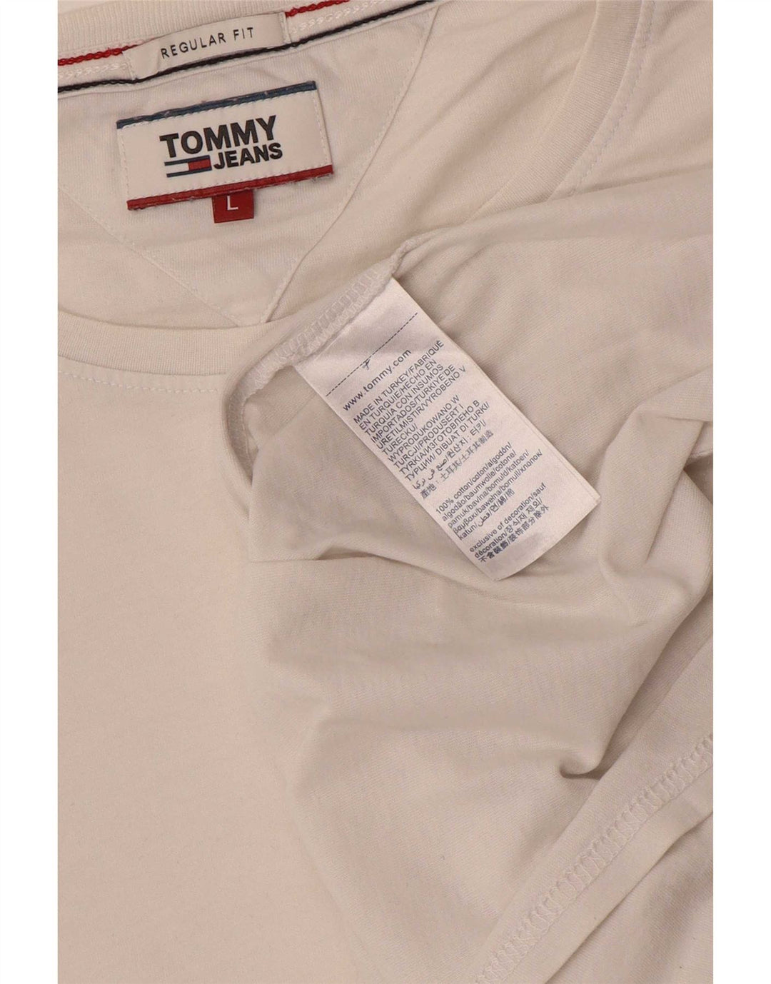 Tommy Hilfiger Мужская футболка стандартного кроя, большой белый хлопок