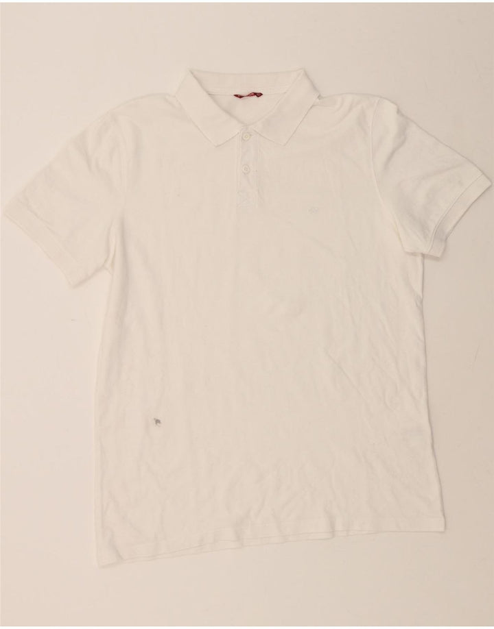 CARRERA Mens Polo Shirt XL White Cotton Vintage Carrera and Second-Hand Carrera from Messina Hembry 