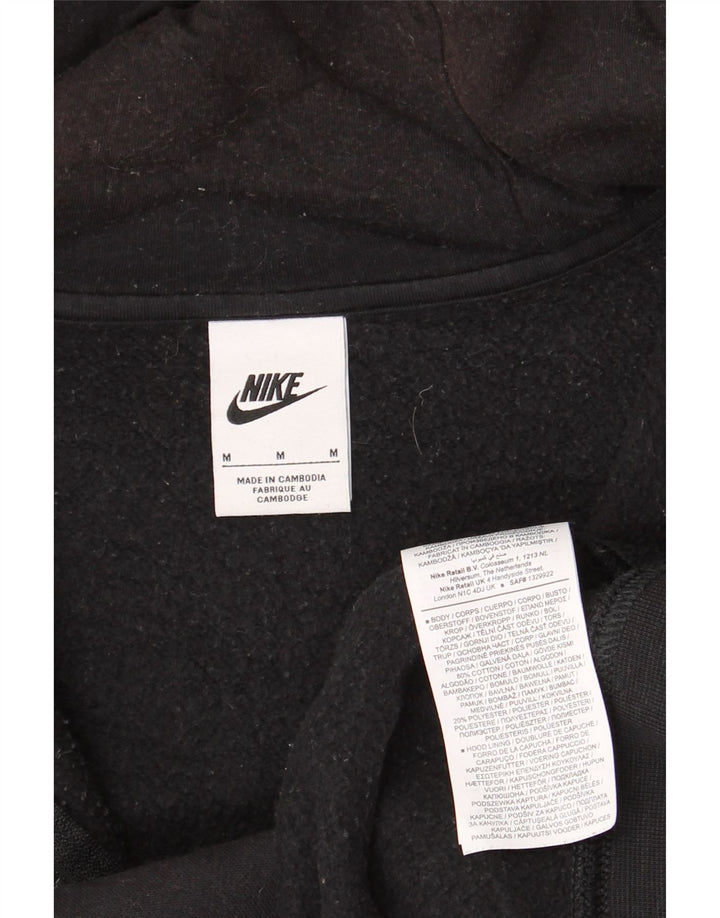 Мужской свитер с капюшоном на молнии Nike среднего размера, черный, хлопок