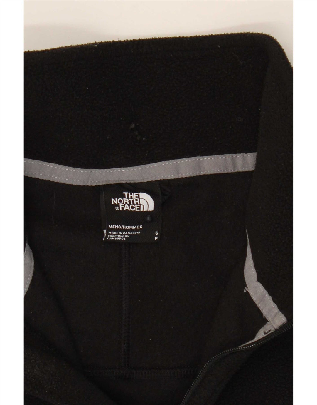 Мужской флисовый джемпер с воротником на молнии The North Face, маленький черный, полиэстер