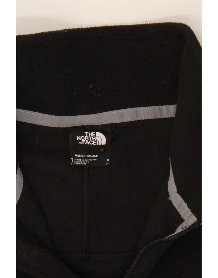 Мужской флисовый джемпер с воротником на молнии The North Face, маленький черный, полиэстер