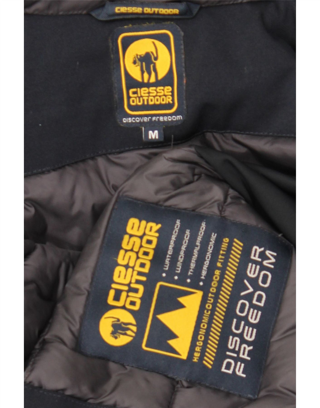 Женское стеганое пальто с капюшоном Ciesse Piumini UK 14 Medium Navy Blue