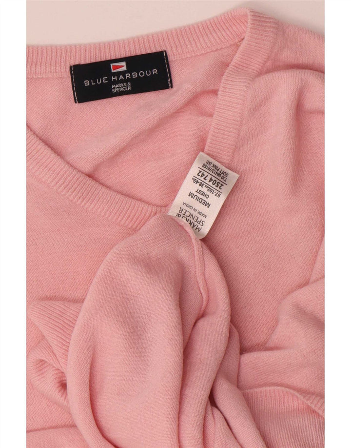 Мужской джемпер с v-образным вырезом Mark & Spencer Blue Harbour, средний розовый акрил