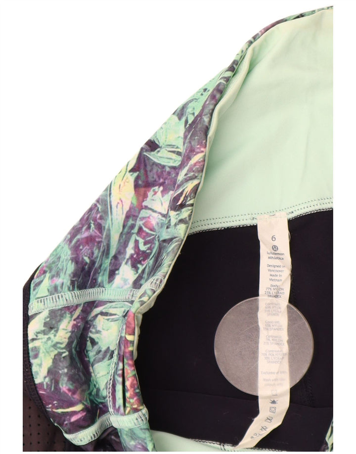 Женские леггинсы-капри Lululemon, США 6, средний размер, темно-синий, нейлон с цветными блоками