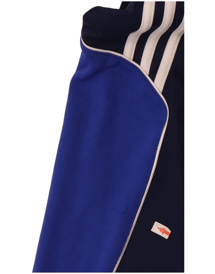 Мужские спортивные брюки Adidas Climalite, средние, темно-синие, с цветными блоками