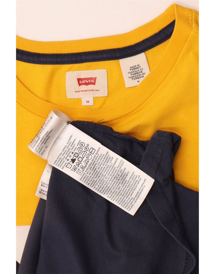 Мужская футболка с рисунком Levi's, средний размер, разноцветный хлопок с цветными блоками