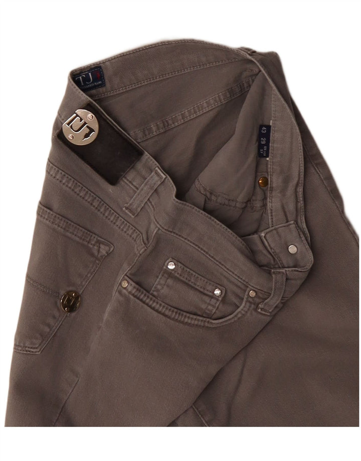 TRUSSARDI Женские прямые повседневные брюки W27 L31 Серые