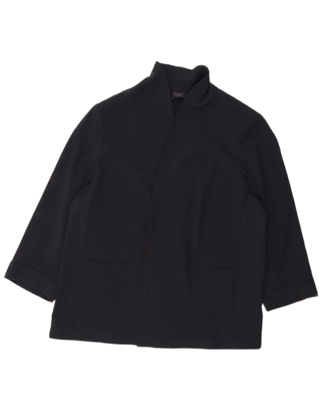 Женский открытый пиджак с рукавами 3/4 Marks & Spencer UK 22 3XL темно-синий