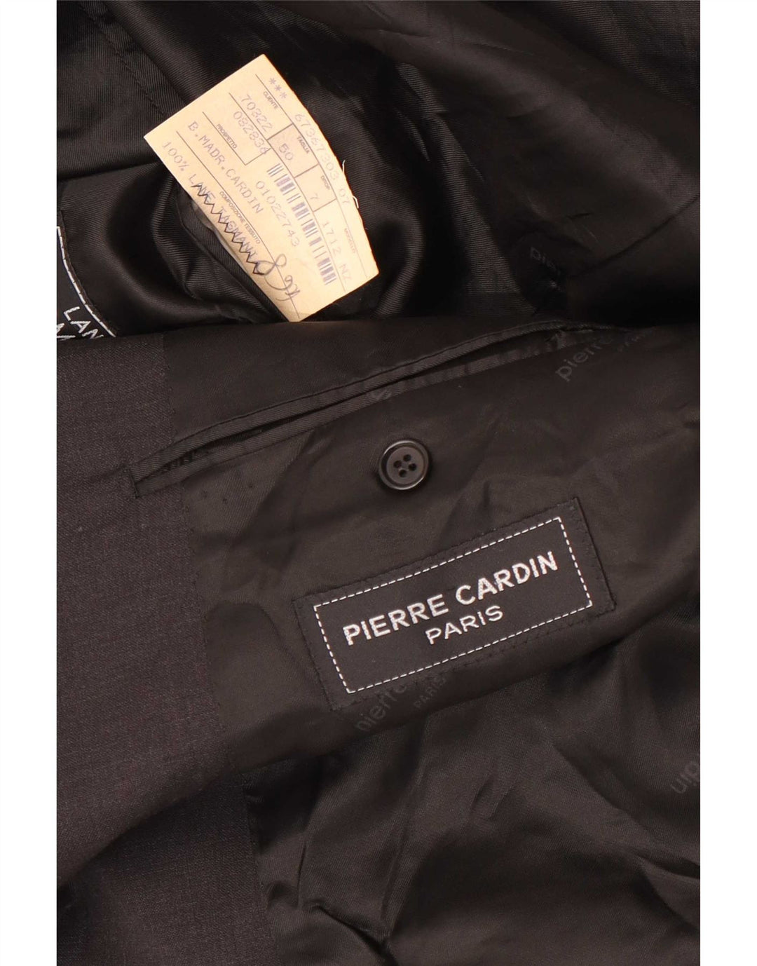 Мужской пиджак Pierre Cardin на 2 пуговицах IT 50, большой, серый, шерстяной
