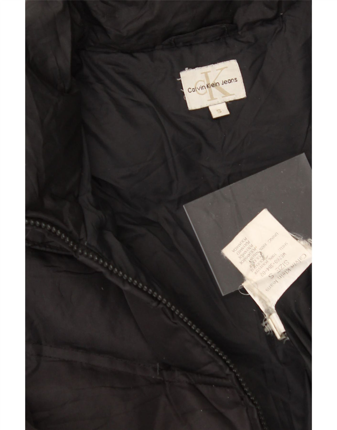 CALVIN KLEIN JEANS Womens Padded Jacket UK 10 Small Black Polyester Vintage Calvin Klein Jeans and Second-Hand Calvin Klein Jeans from Messina Hembry 