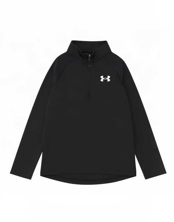 Пуловер с воротником на молнии для мальчиков Under Armour, спортивный костюм, топ 6–7 лет, XS, черный