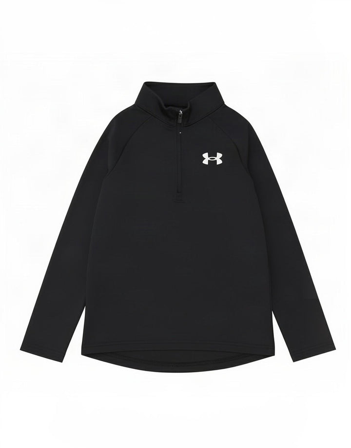 Пуловер с воротником на молнии для мальчиков Under Armour, спортивный костюм, топ 6–7 лет, XS, черный